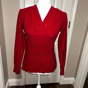 Faded Glory Red V-Neck Sweater